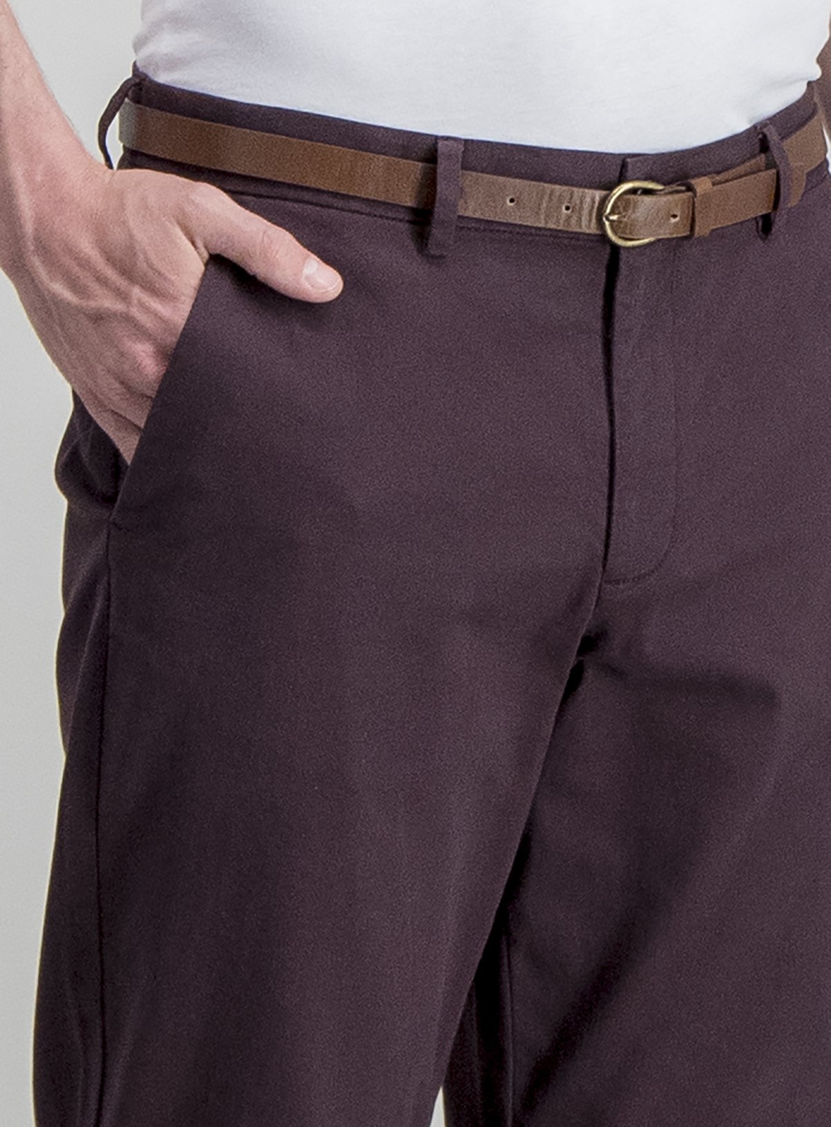 Online Exclusive Burgundy Belted Straight Fit Chinos Review