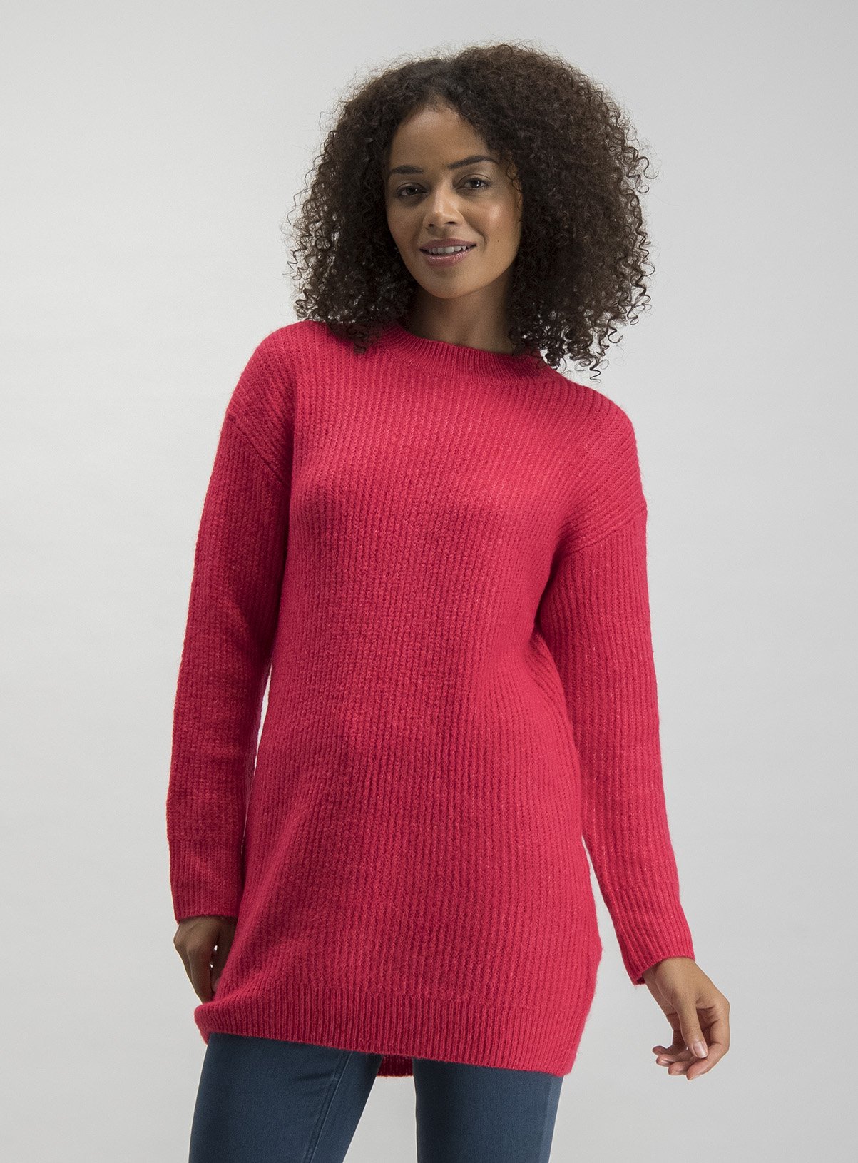 pink longline jumper