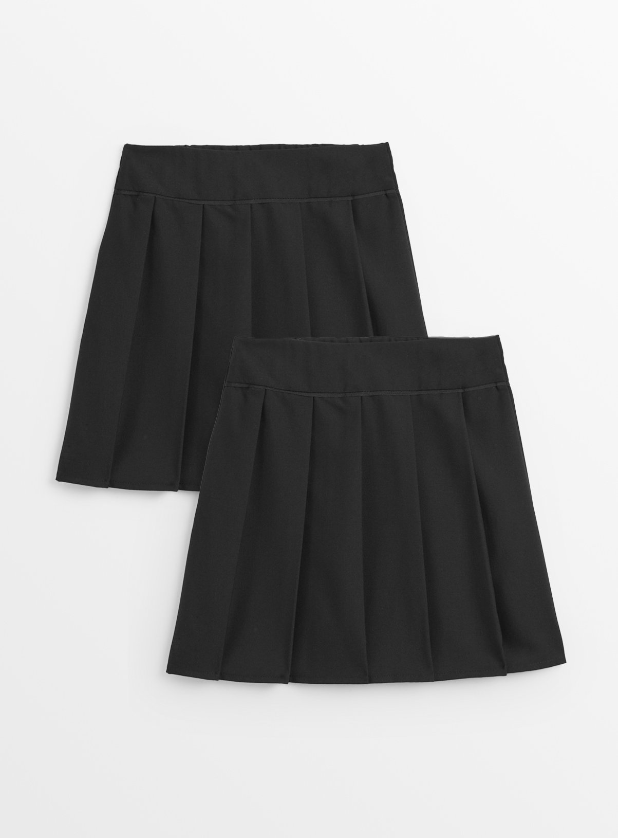 Black Permanent Pleat Plus Fit Skirt 2 Pack Review