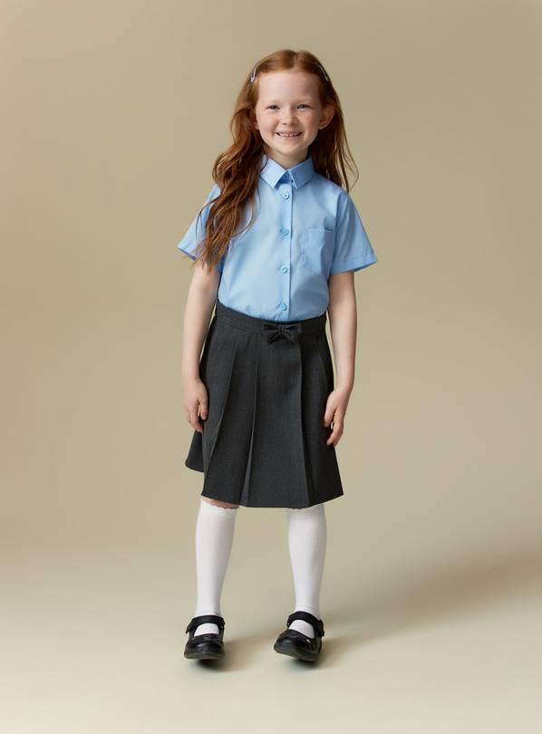 Buy Grey Pleated Bow School Skirt - 3 years | School skirts | Argos