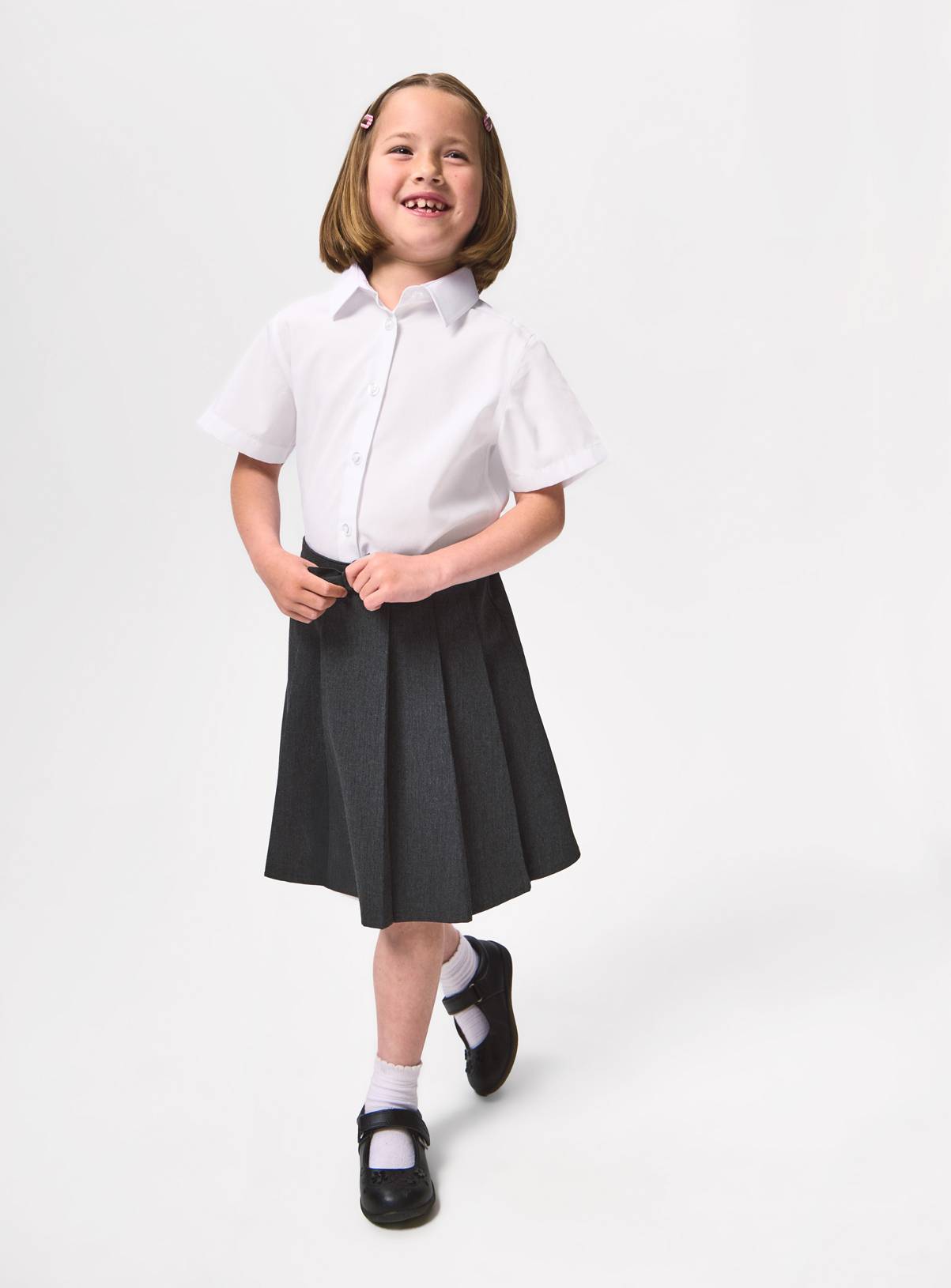 Grey Pleated Bow Detail Skirt 3 years - Image 1