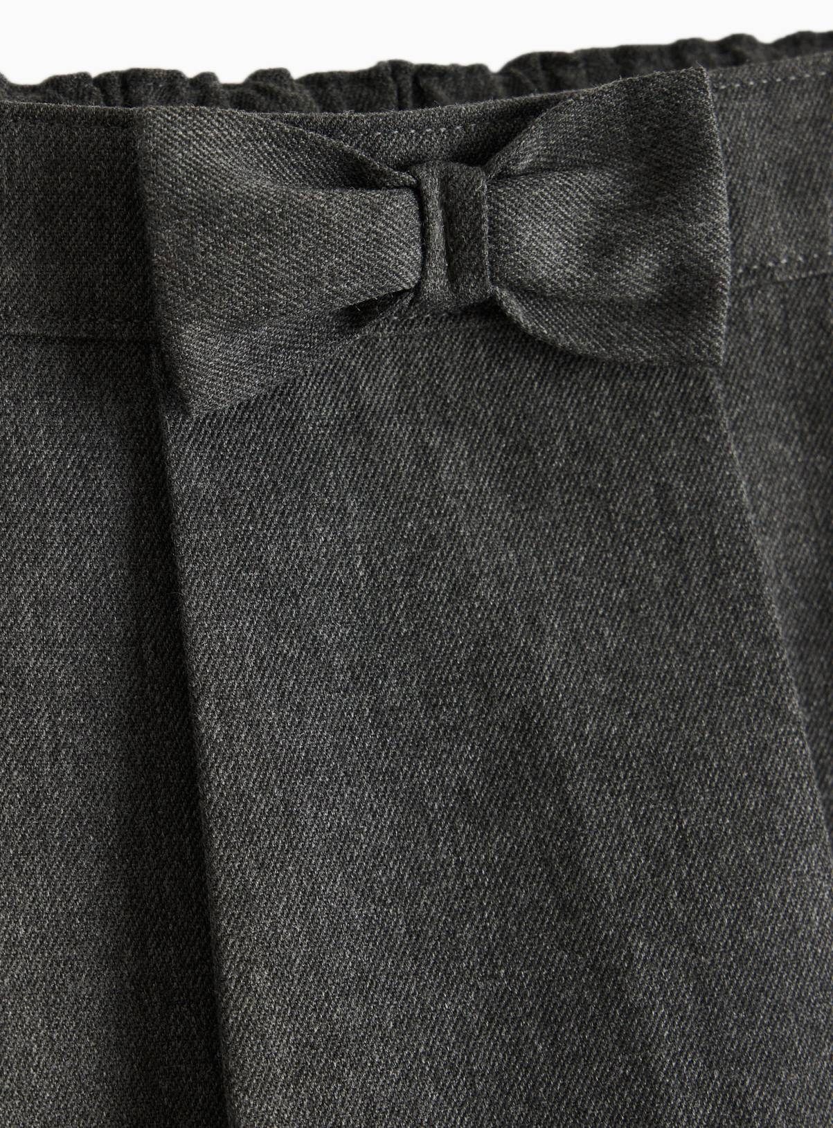 Grey Pleated Bow Detail Skirt 8 years - Image 4