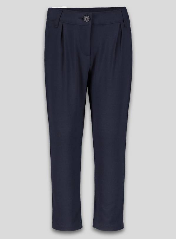 Navy elastic hot sale trousers