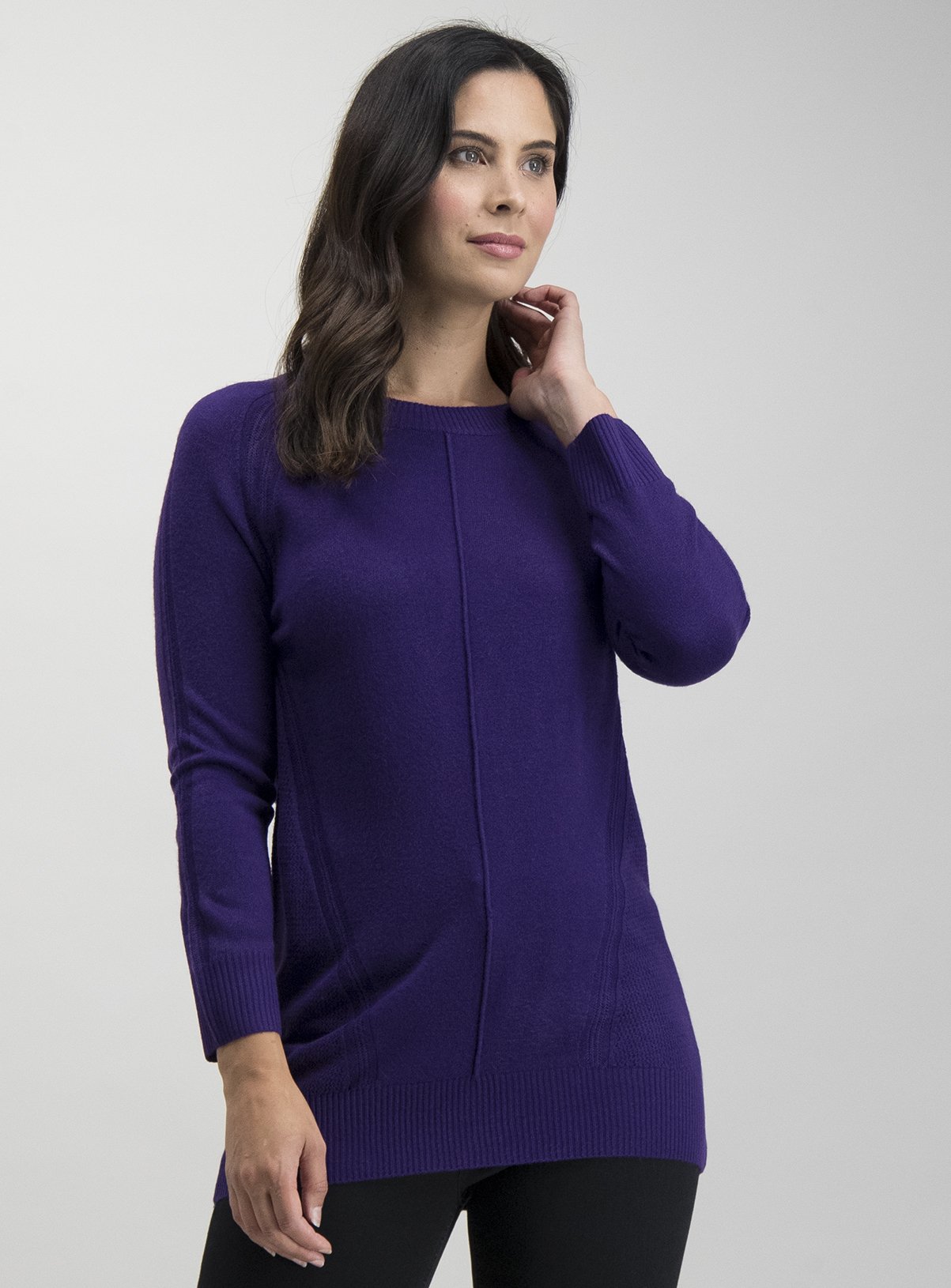 bright purple jumper