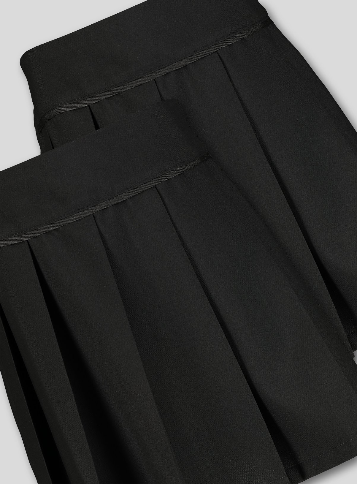 Black Permanent Pleat School Skirt 2 Pack 11 years - Image 2 thumbnail