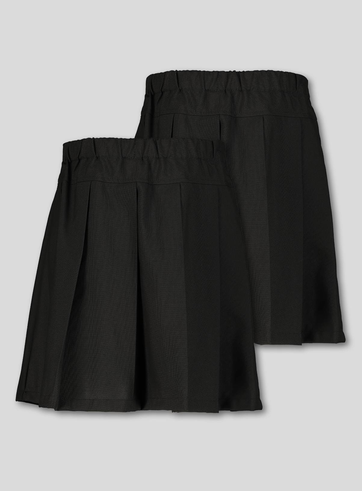 Black Permanent Pleat School Skirt 2 Pack 11 years - Image 3