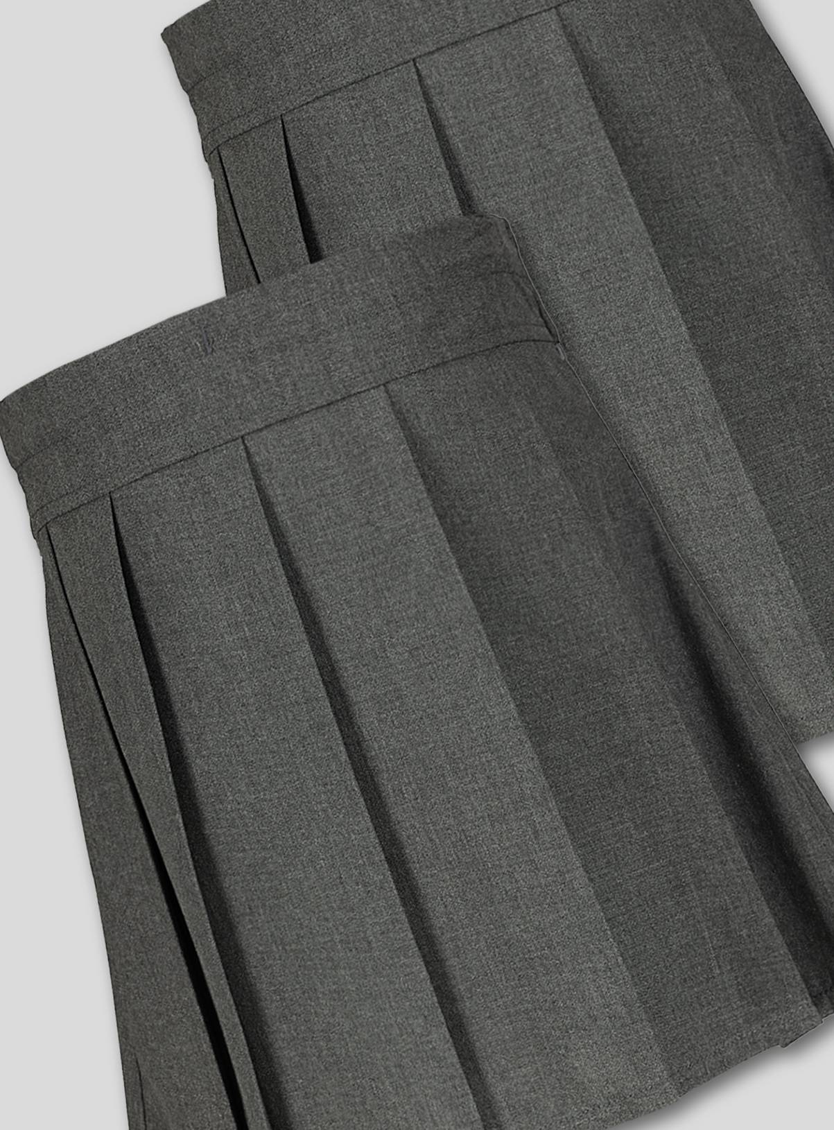 Grey Permanent Pleat Skirts 2 Pack 6 years - Image 2