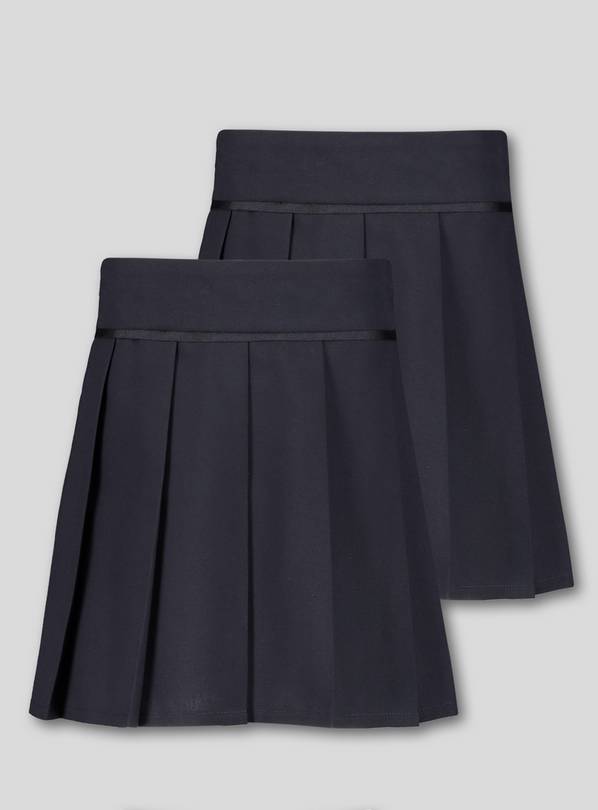 Navy Blue Permanent Pleat Skirts 2 Pack - 5 years