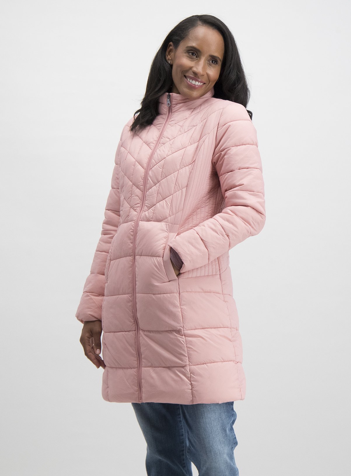 lipsy longline padded coat