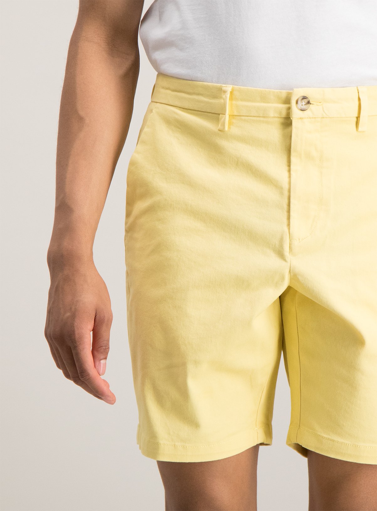 yellow chino shorts