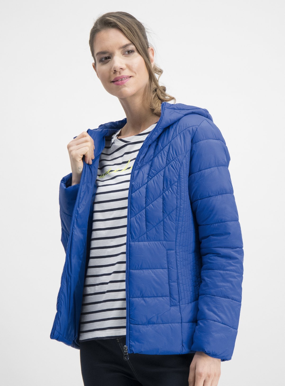 ladies blue padded coats