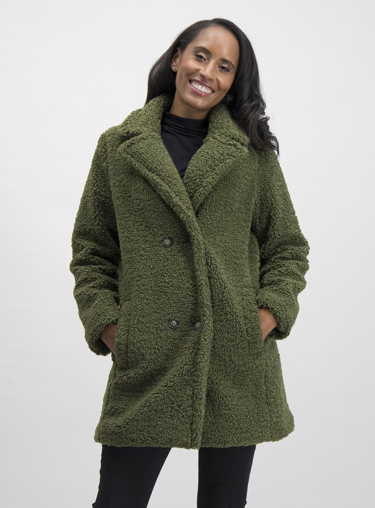 green teddy jacket