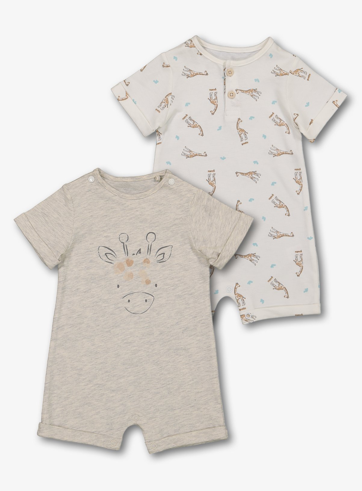 Cream Giraffe Rompers 2 Pack Review