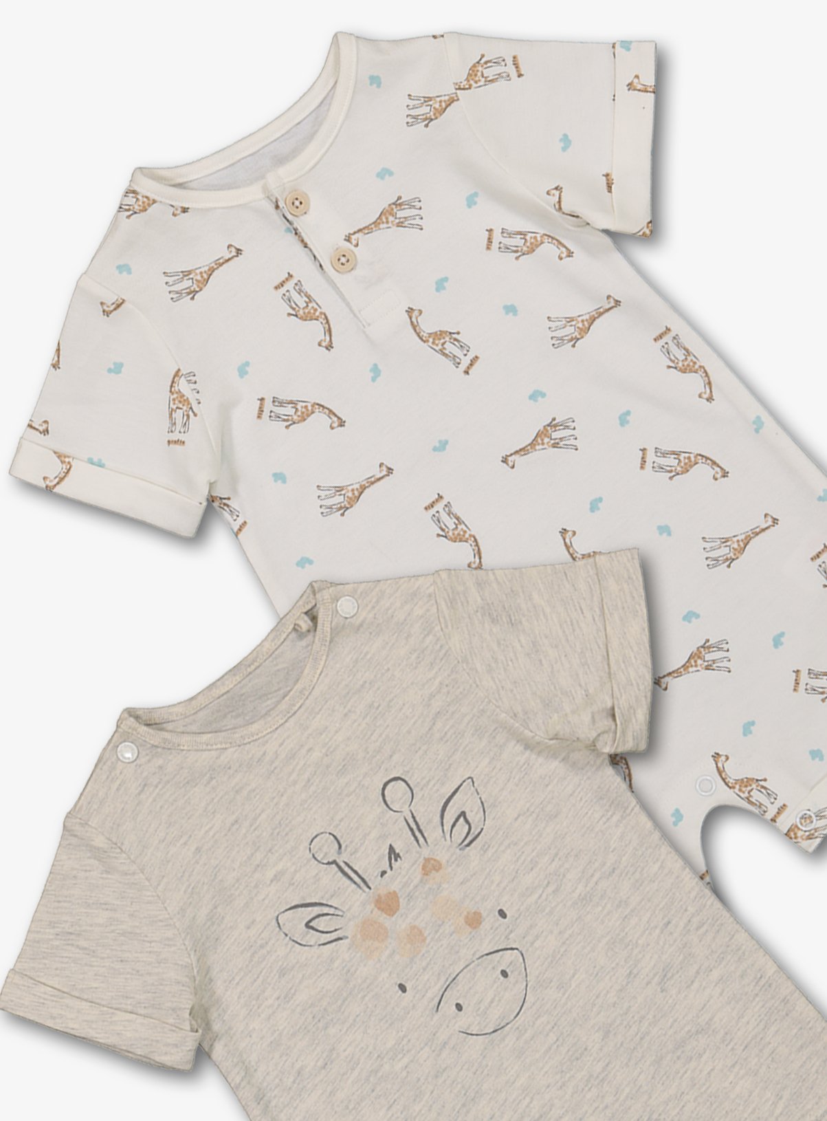 Cream Giraffe Rompers 2 Pack Review