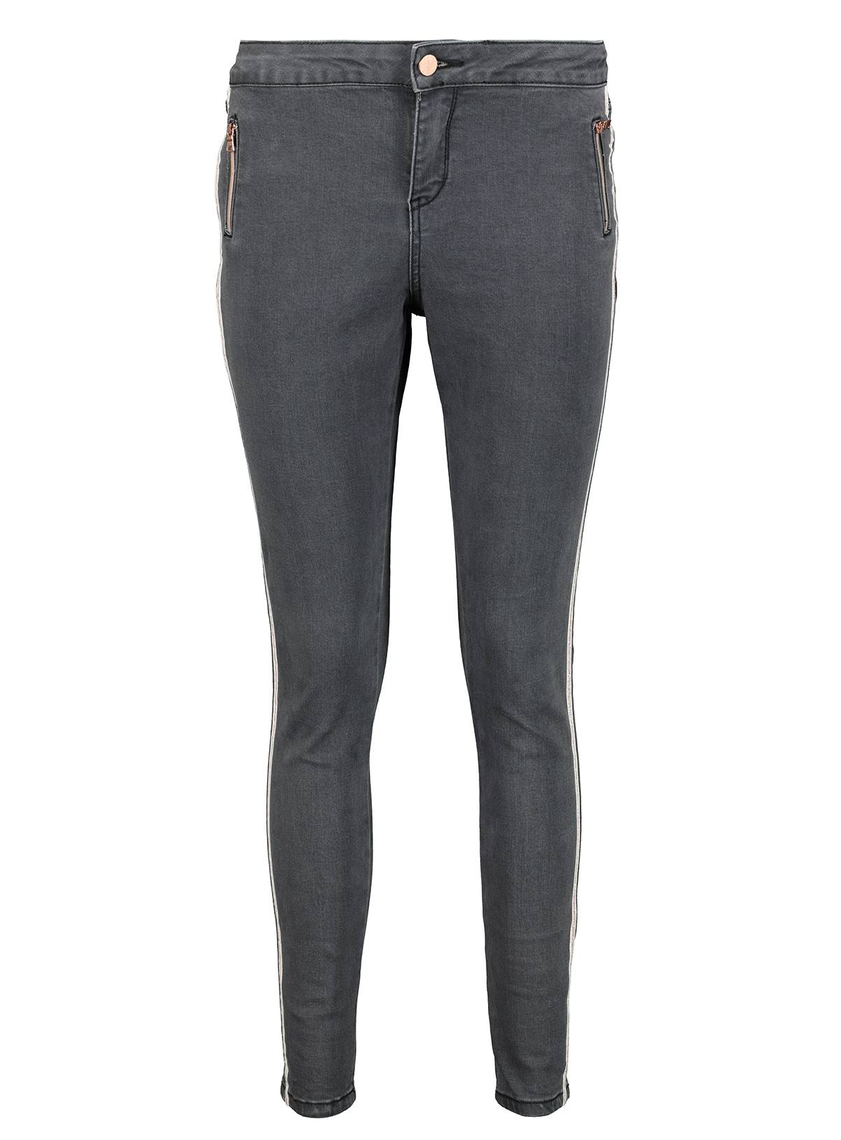 SKU: Core Fashion Side Stripe Zip Skinny G3:Grey:20S - Image 3