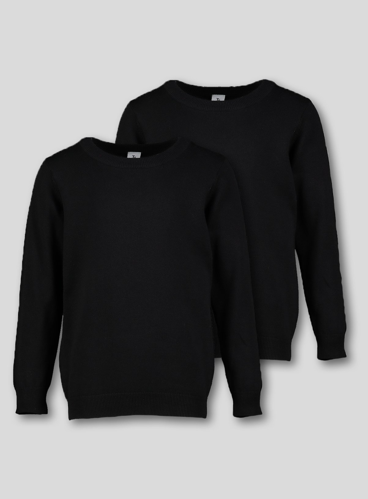 black crew neck jumper