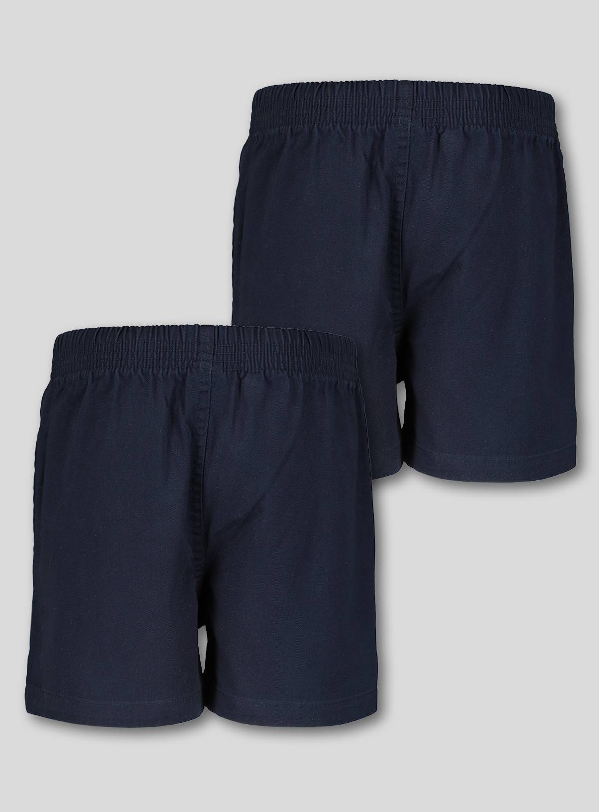 2 Pack Navy Rugby Shorts 10 years - Image 3
