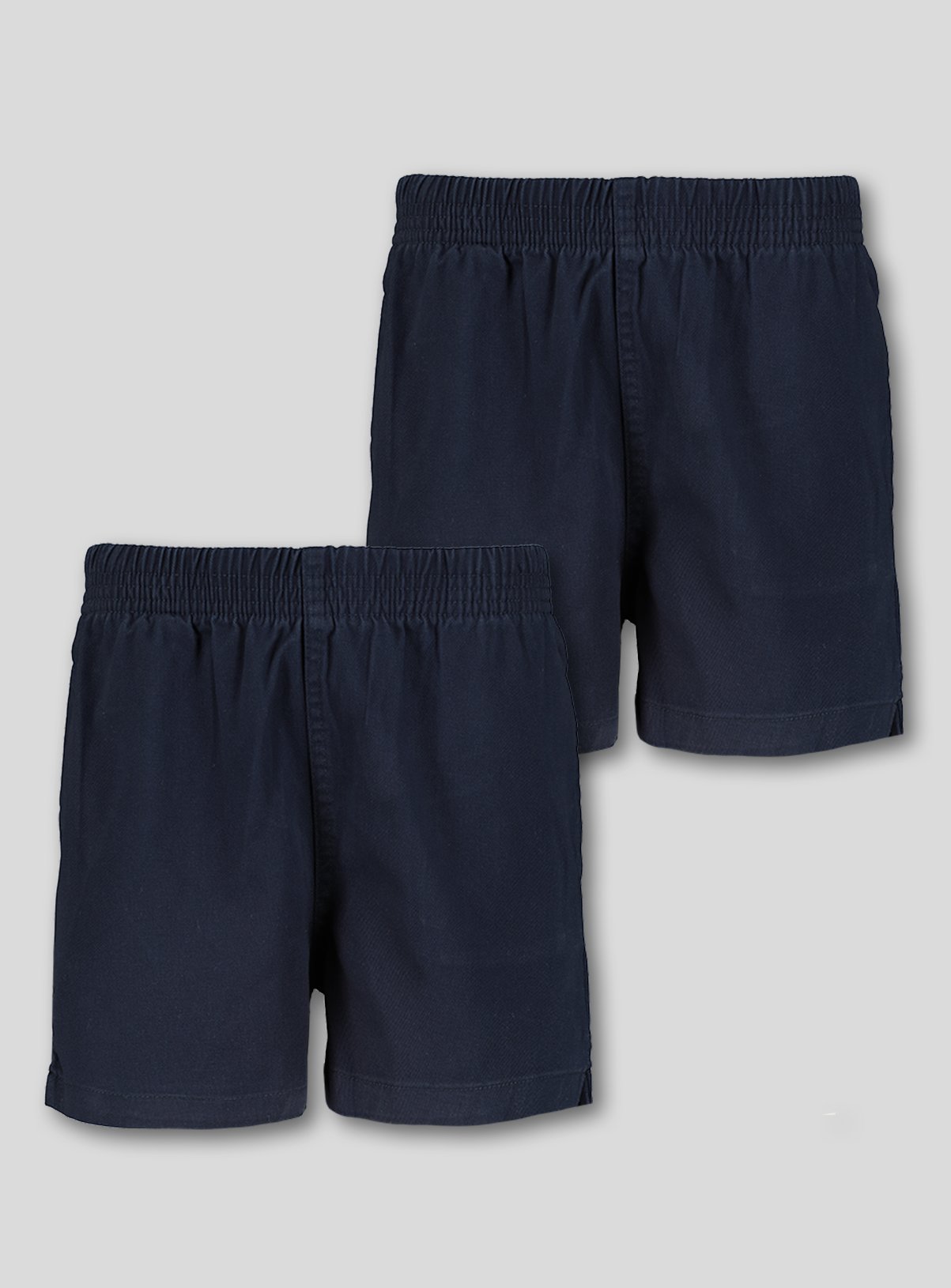 2 Pack Navy Rugby Shorts 8 years