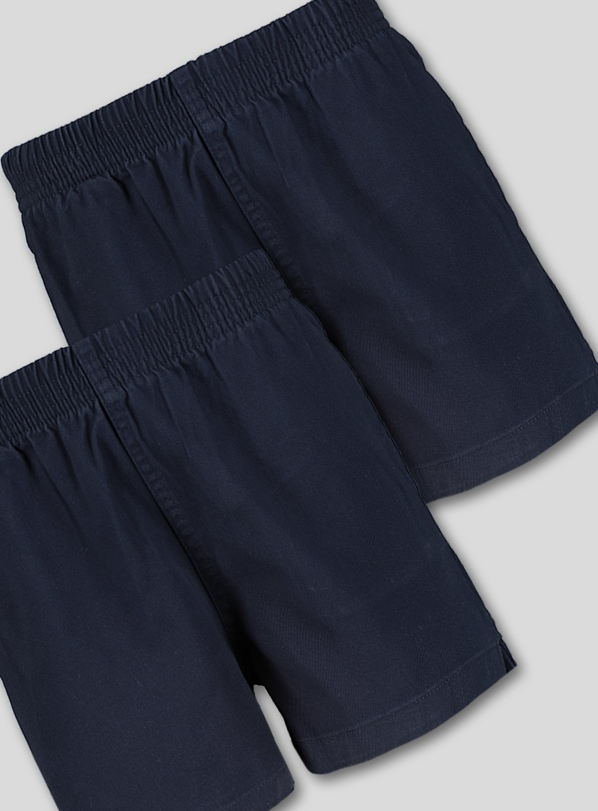 2 Pack Navy Rugby Shorts 7 years - Image 2 thumbnail