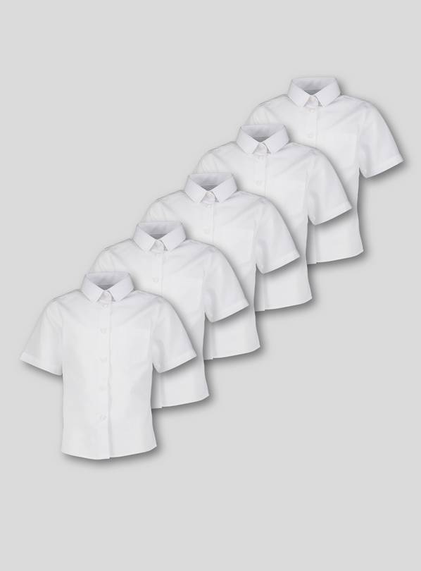 White Woven Short Sleeve Regular Fit Shirts 4 years