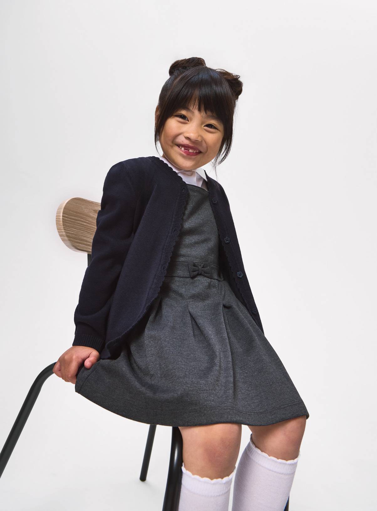 Grey Jersey Tabard Pinafore 5 years - Image 3