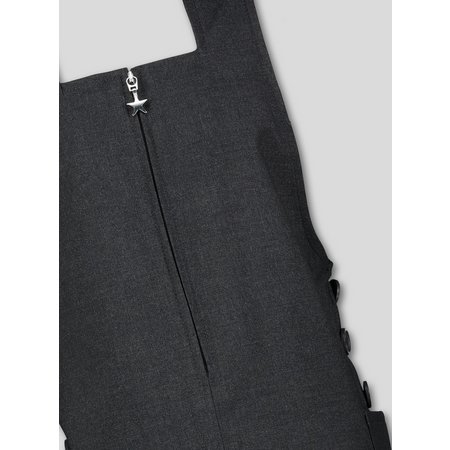Grey Square Neck Pinafore - 3 years