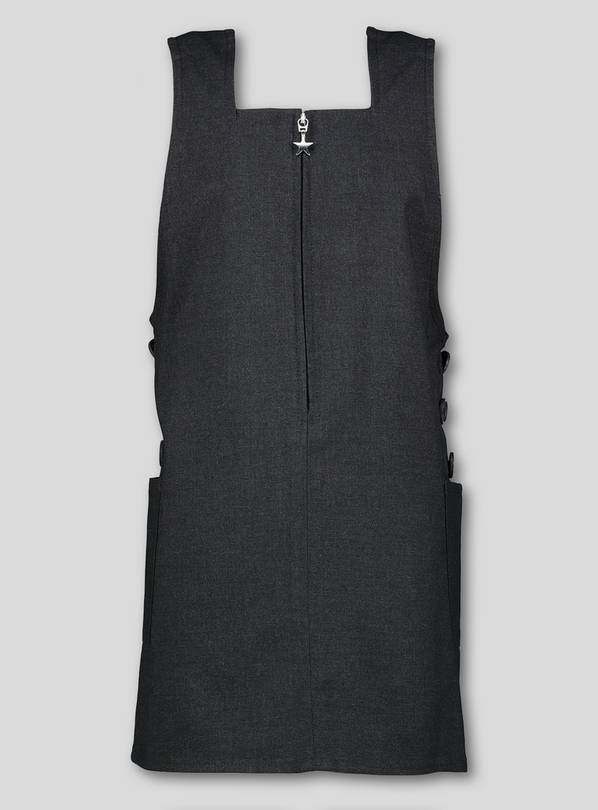 Grey Square Neck Pinafore - 4 years