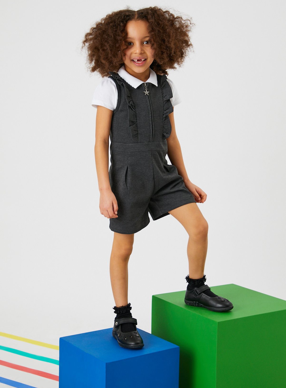 Grey Jersey Ruffle School Playsuit Review