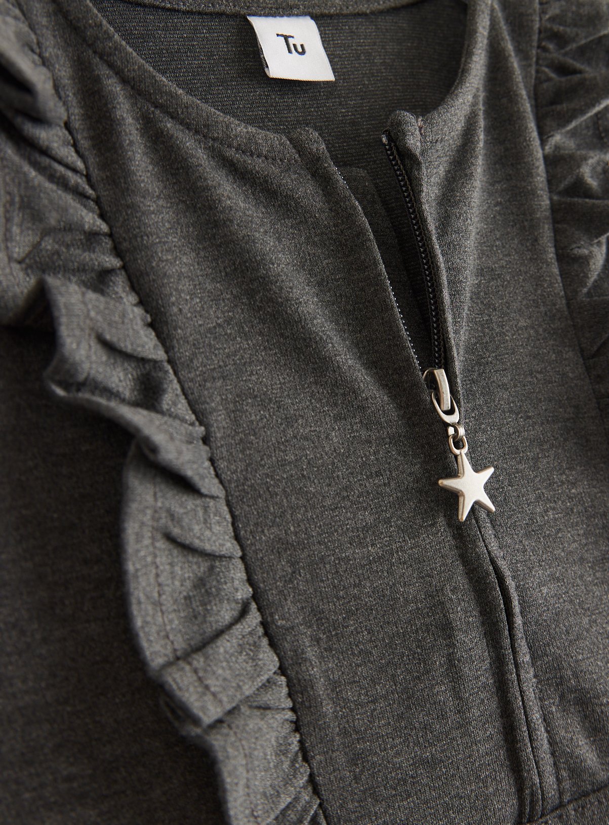 Grey Jersey Ruffle Playsuit 5 years - Image 2 thumbnail