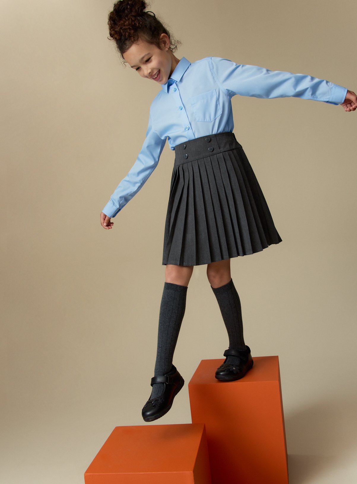 grey school skirts sainsburys