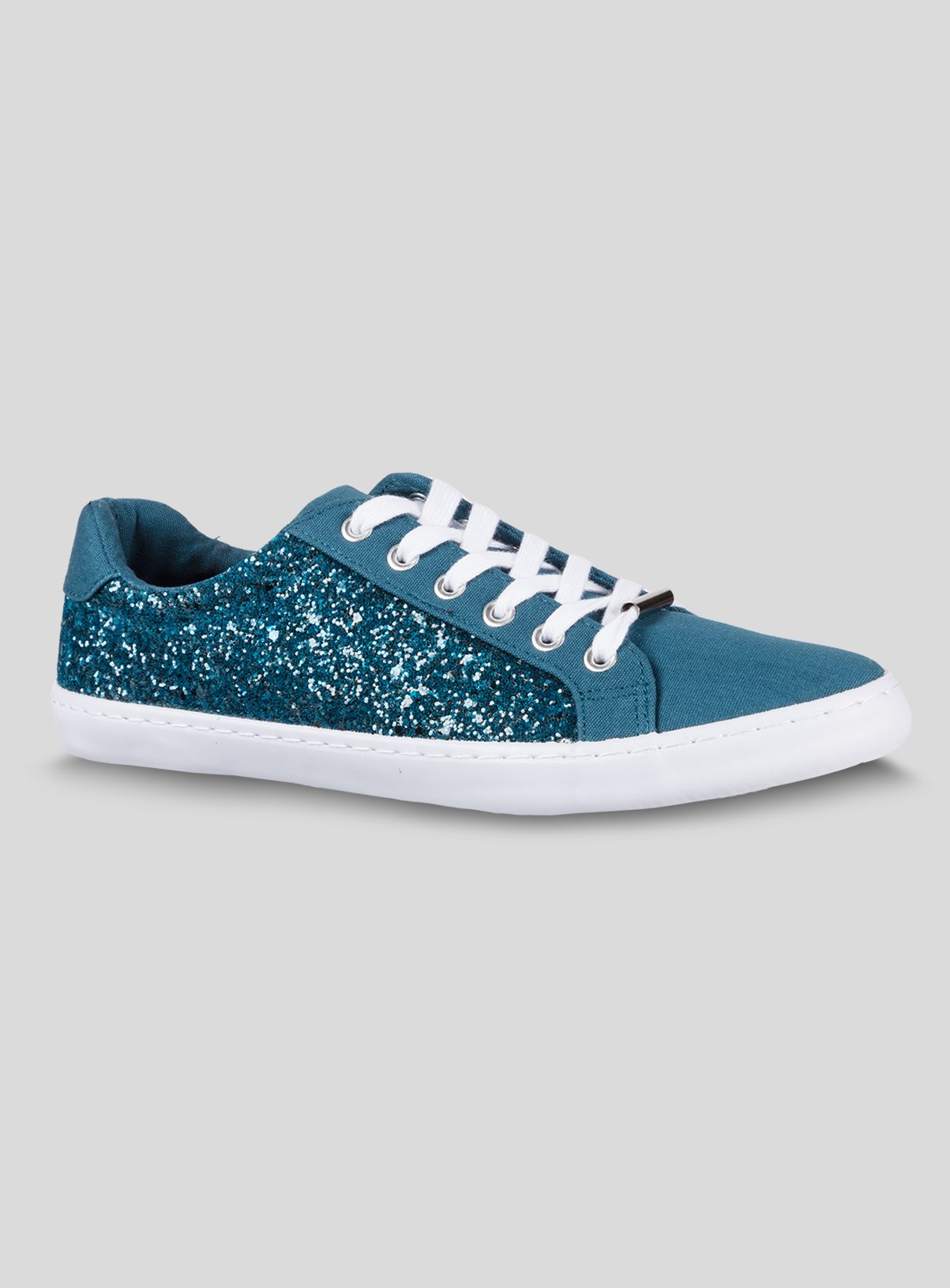 teal canvas shoes