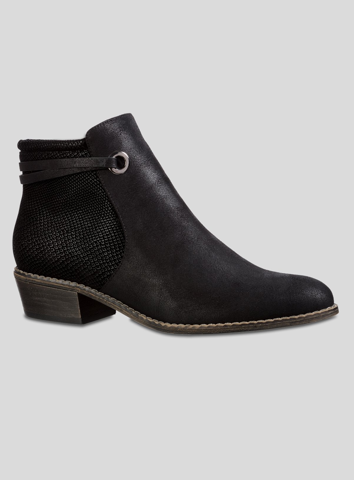 black ankle western boots