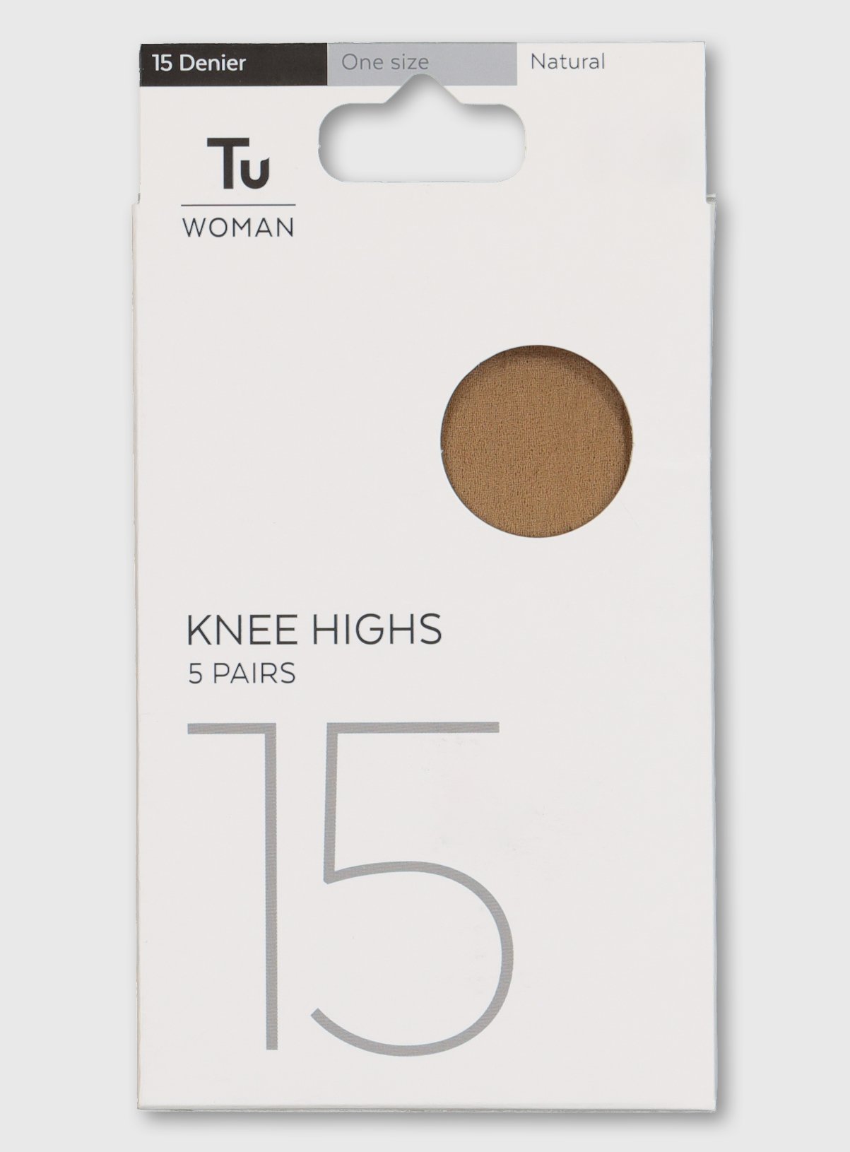 Natural Basic Knee Highs 15 Denier 5 Pack Review