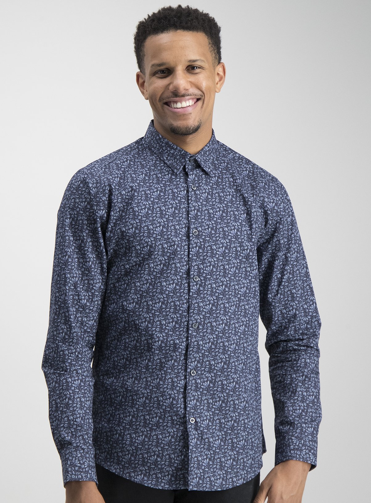 Navy Floral Print Slim Fit Shirt Review