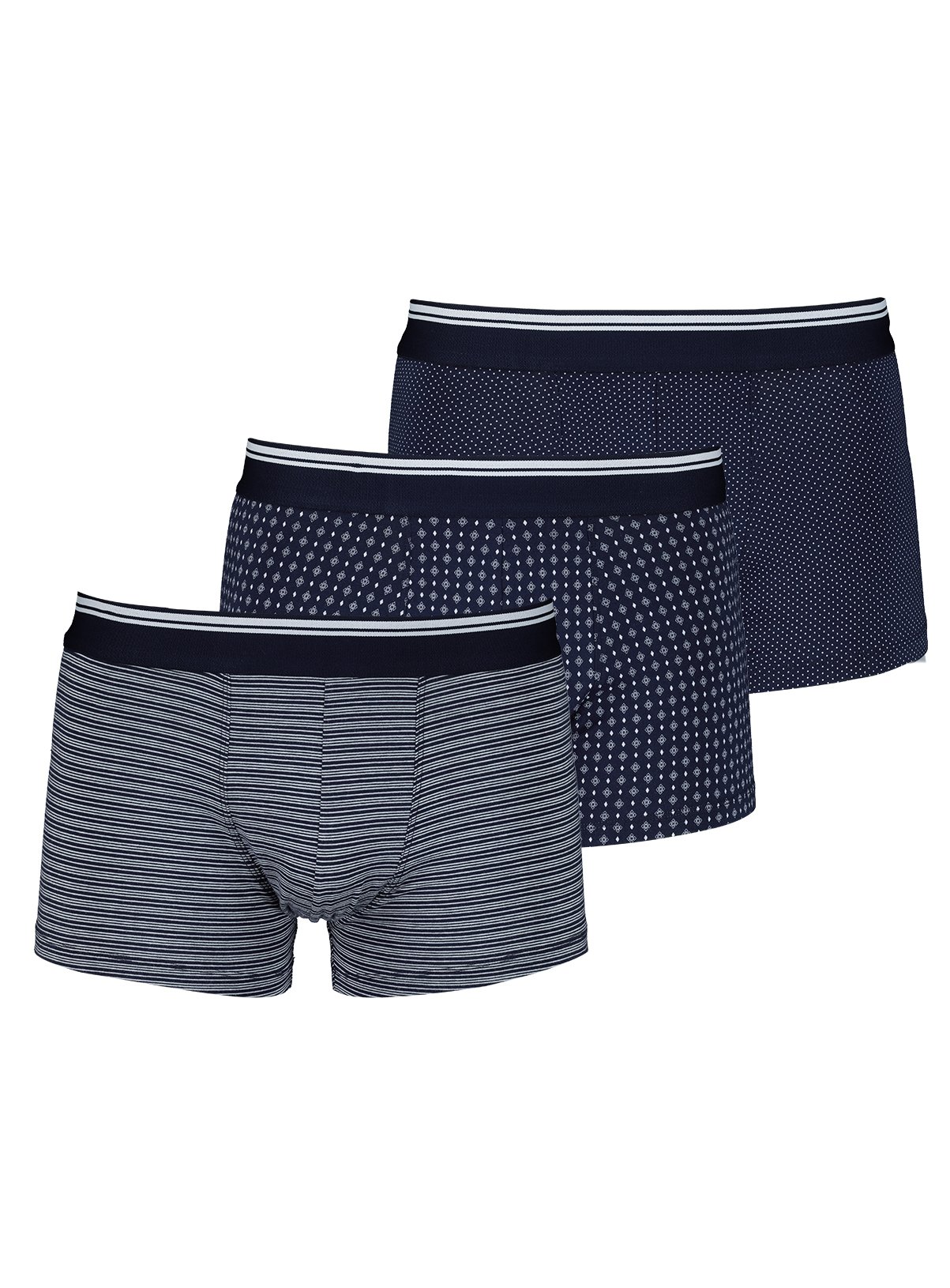 Navy & White Geometric Print Hipsters 3 Pack Review