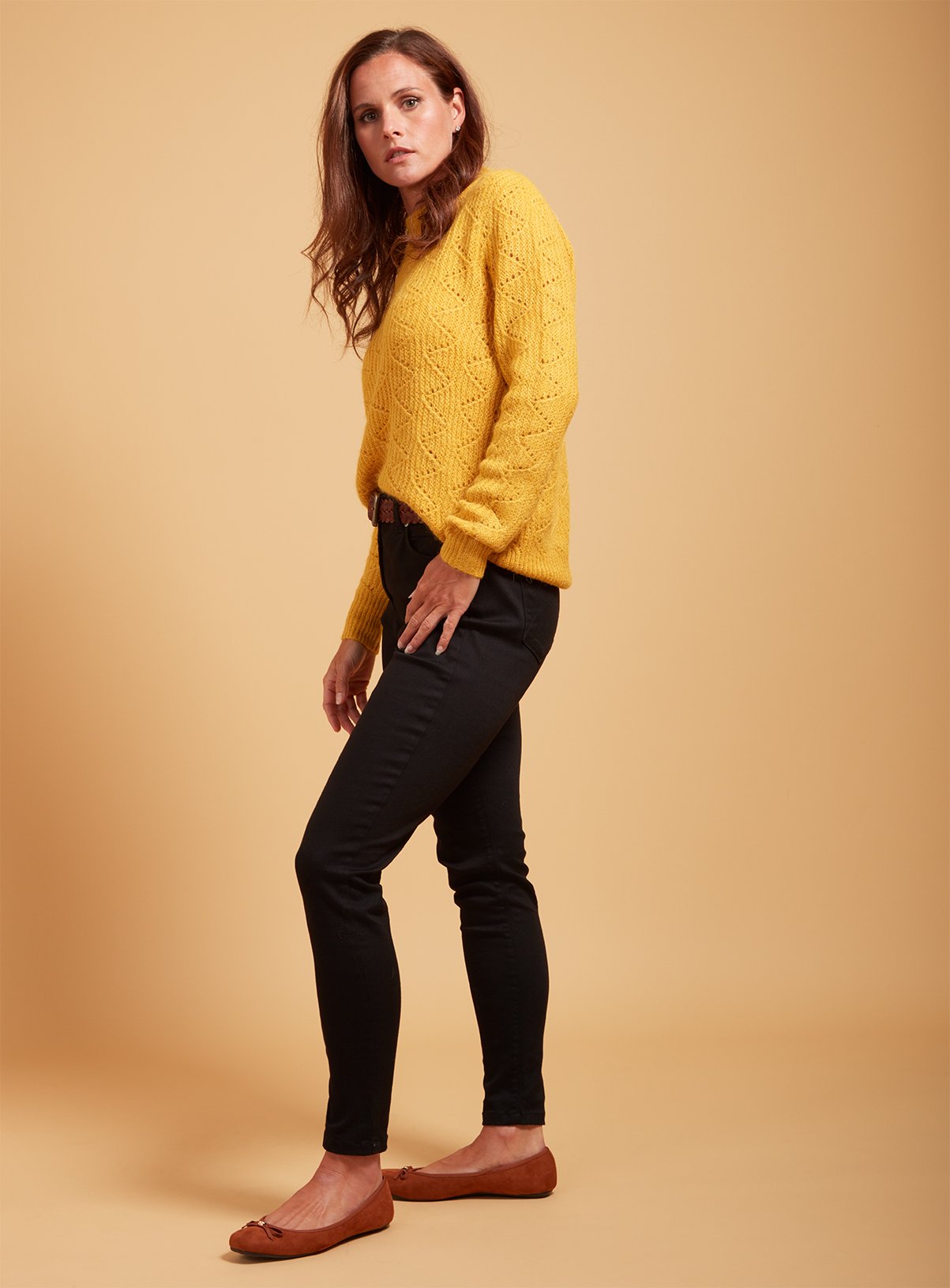 PREMIUM Mustard Zigzag Pointelle Jumper Review