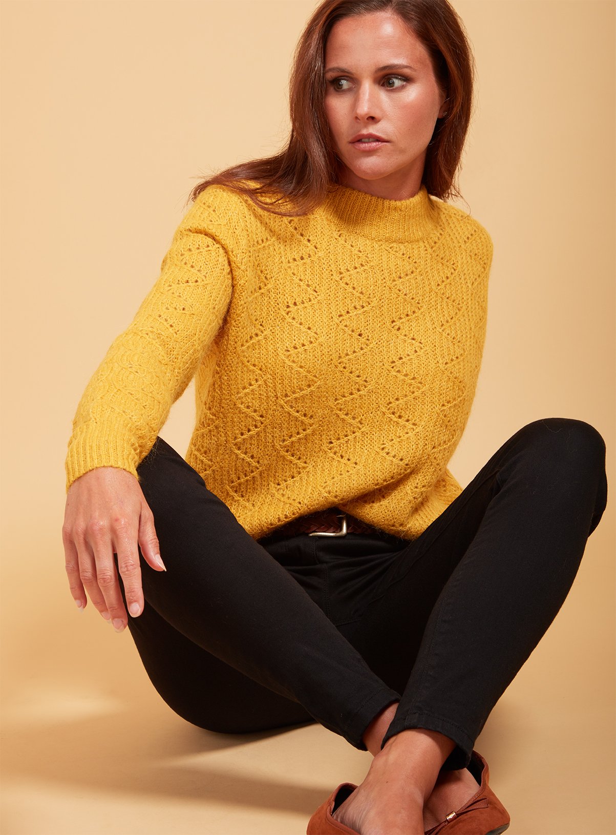 PREMIUM Mustard Zigzag Pointelle Jumper Review