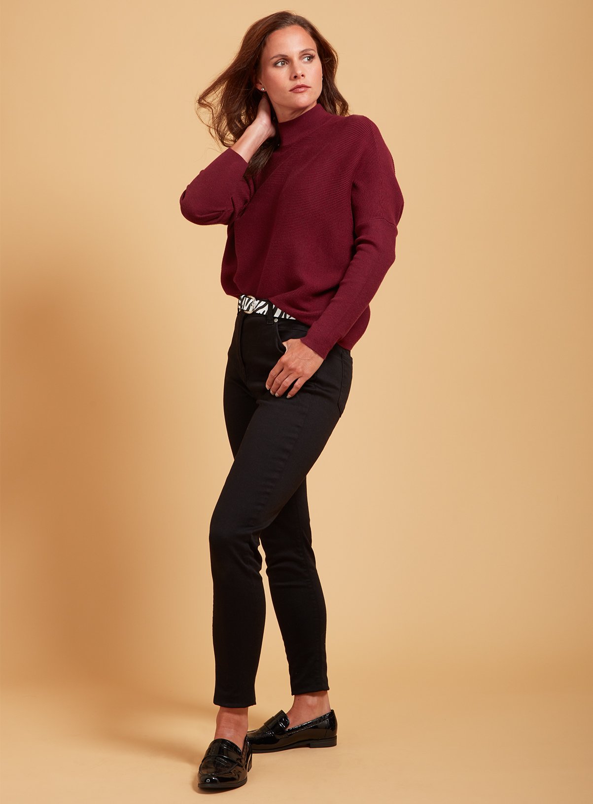 PREMIUM Berry Red Rib Batwing Jumper Review