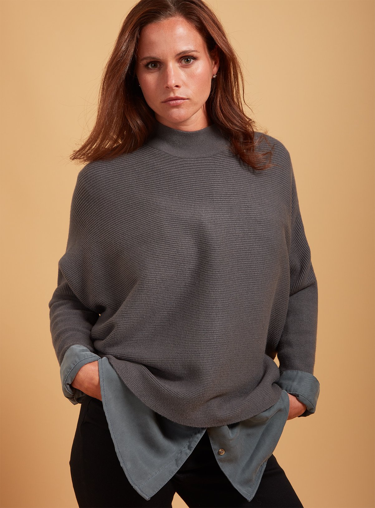 PREMIUM Charcoal Grey Rib Batwing Jumper Review