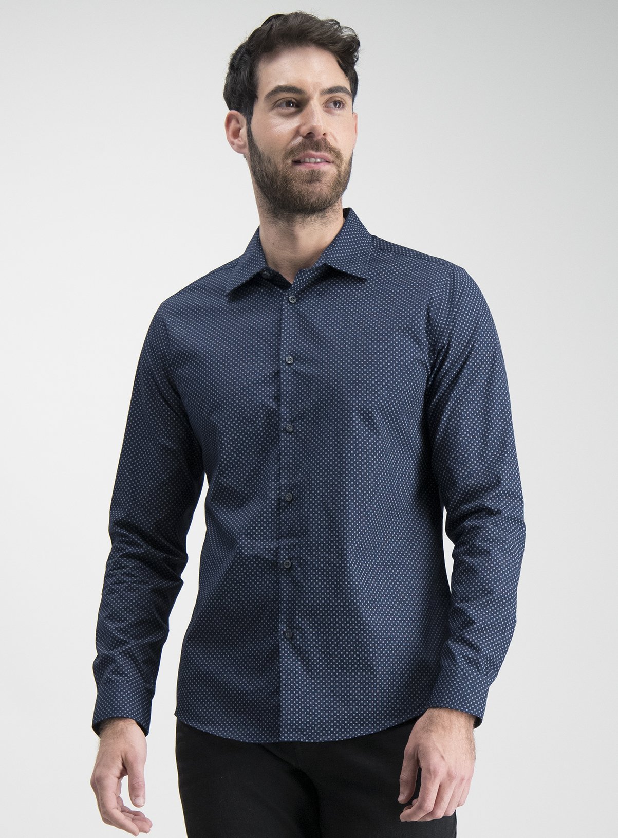 Navy Geo Print Tailored Fit Shirt Review