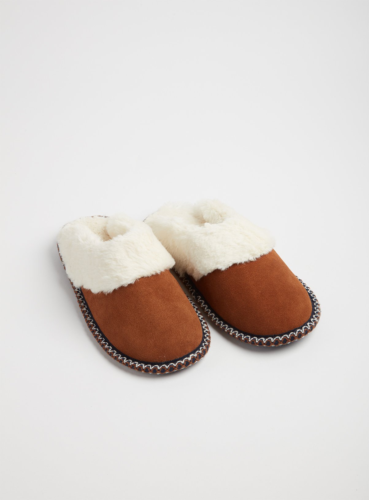 tan mule slippers