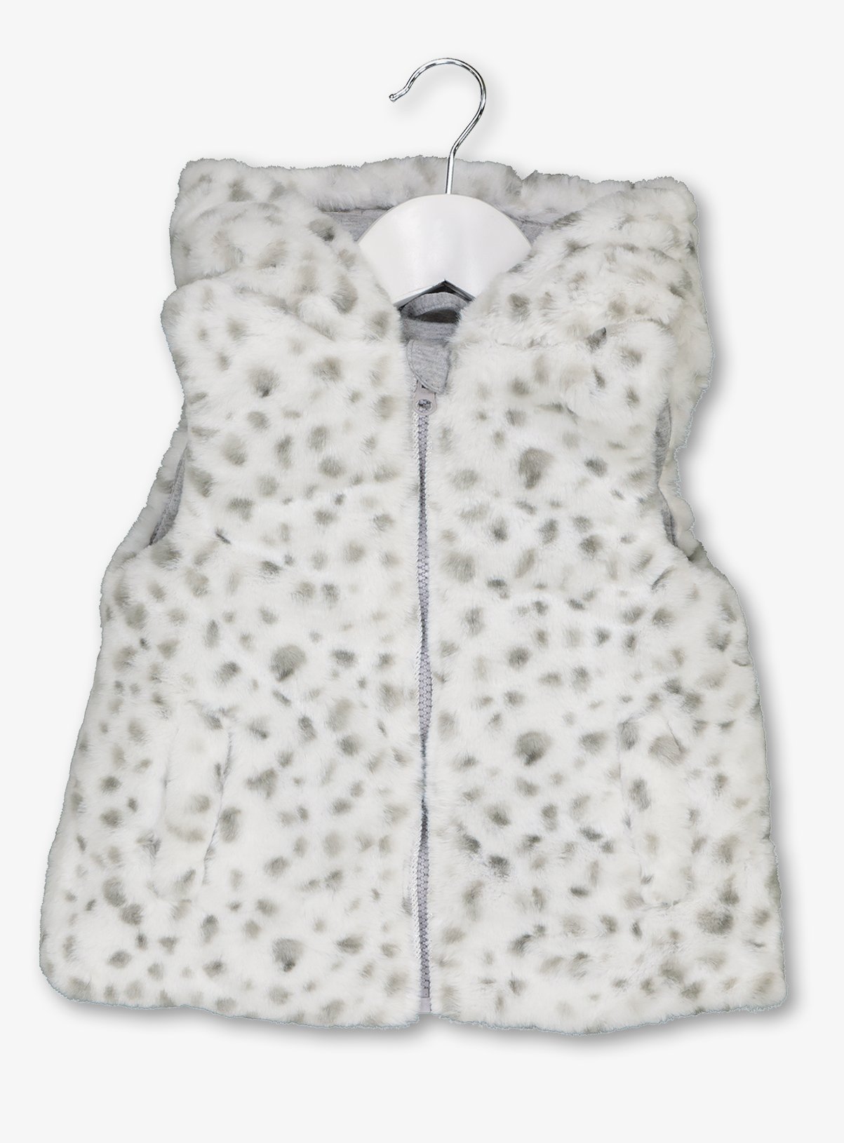 White & Grey Faux Fur Gilet Review