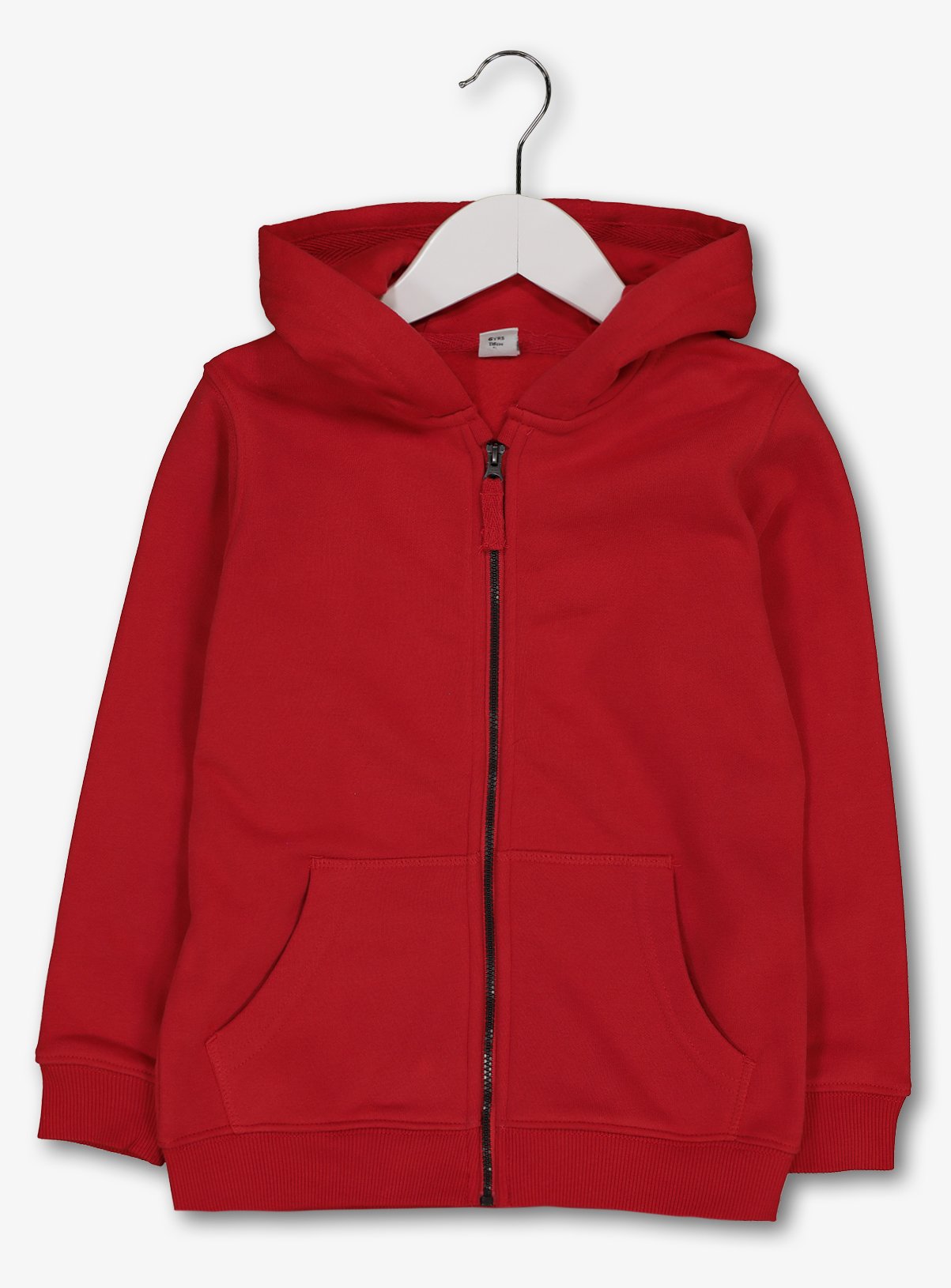 youth red zip up hoodie