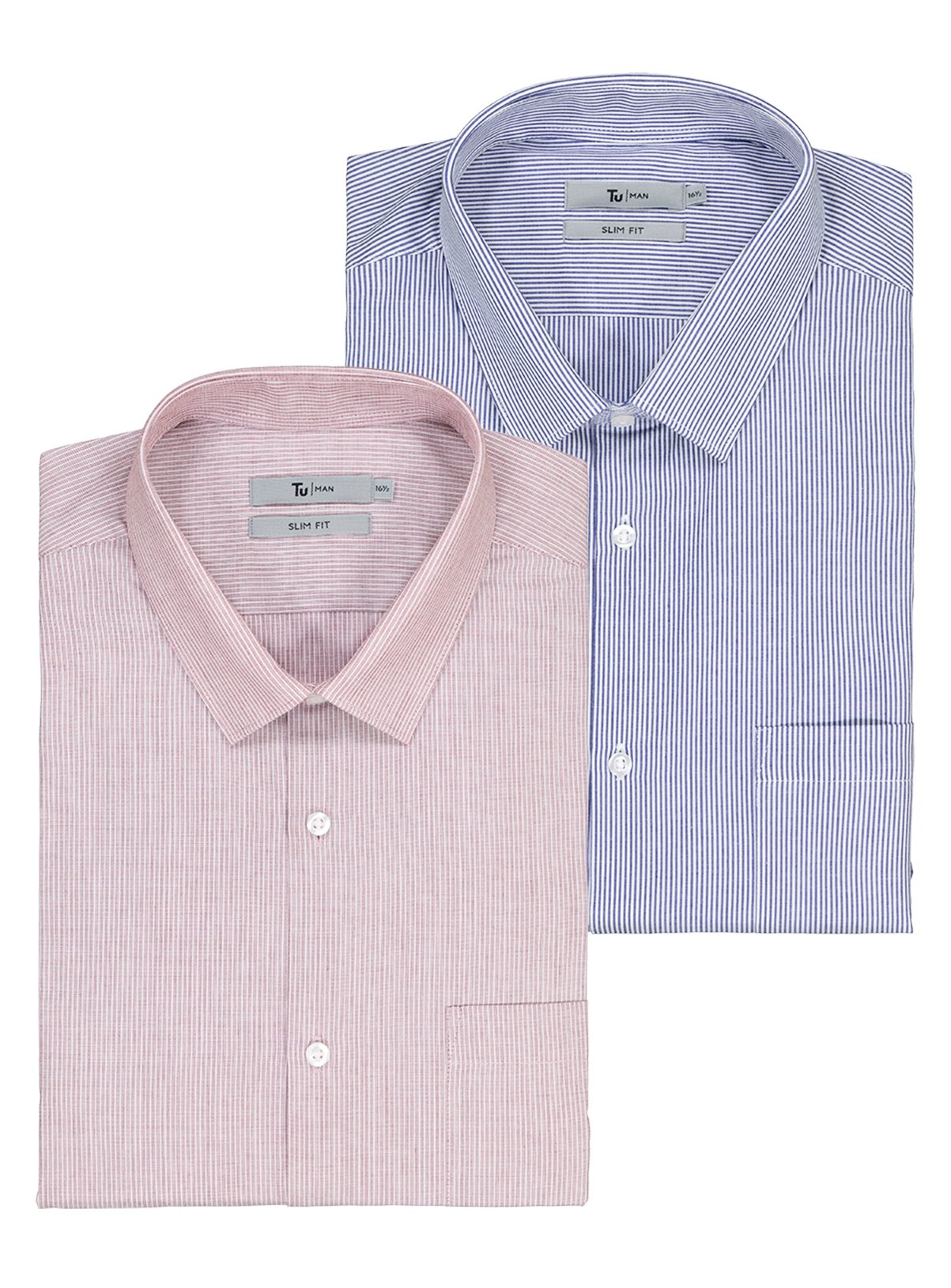 Multicoloured Check Slim Fit Shirts 2 Pack Review