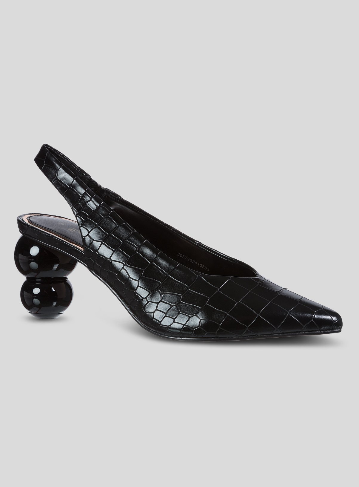 Black Croc Slingback Ball Heels Review