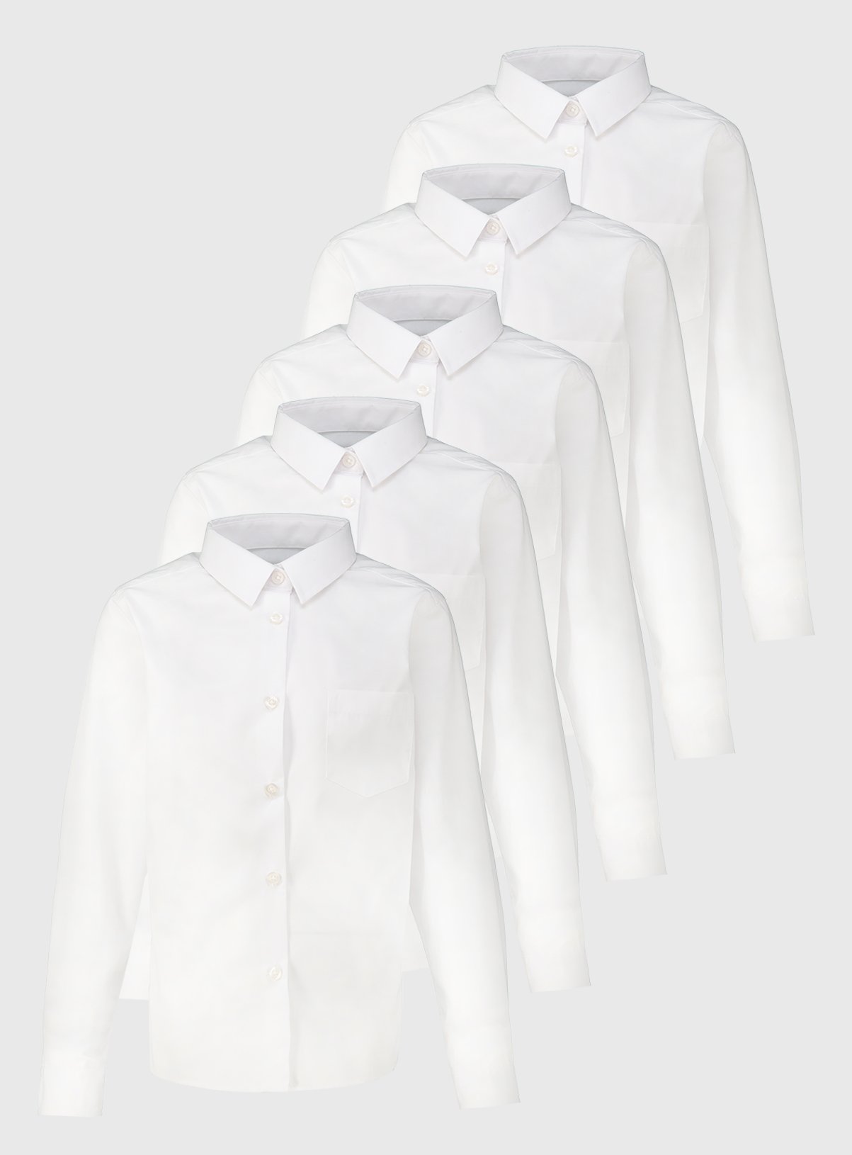 White Non Iron School Shirts 5 Pack Review