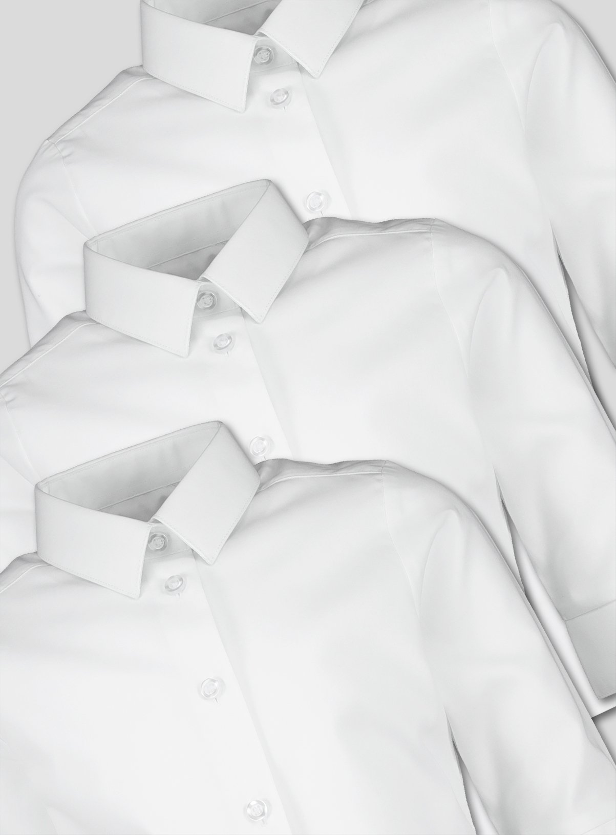 White 3/4 Length School Blouse 3 Pack Review