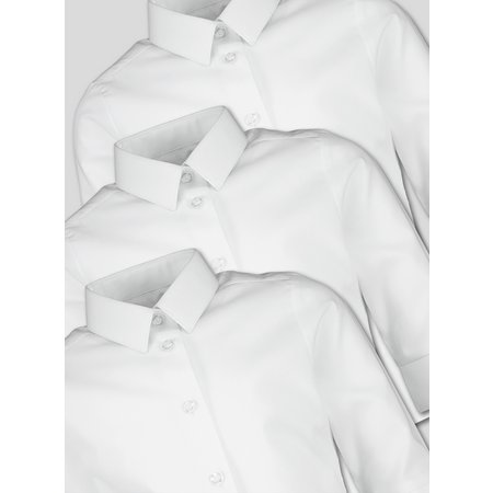 White 3/4 Length School Blouse 3 Pack - 3 years