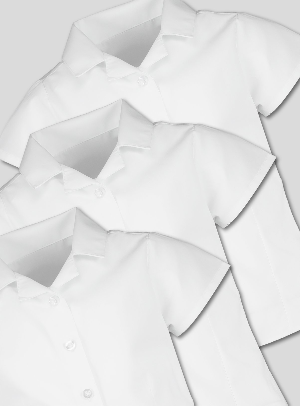 White Revere Collar Blouses 3 Pack Review