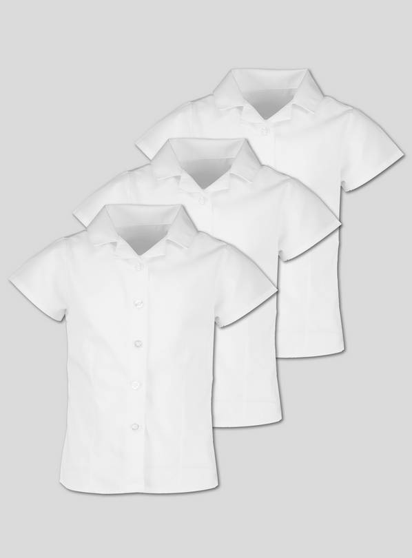 White Revere Collar Blouses 3 Pack - 3 years